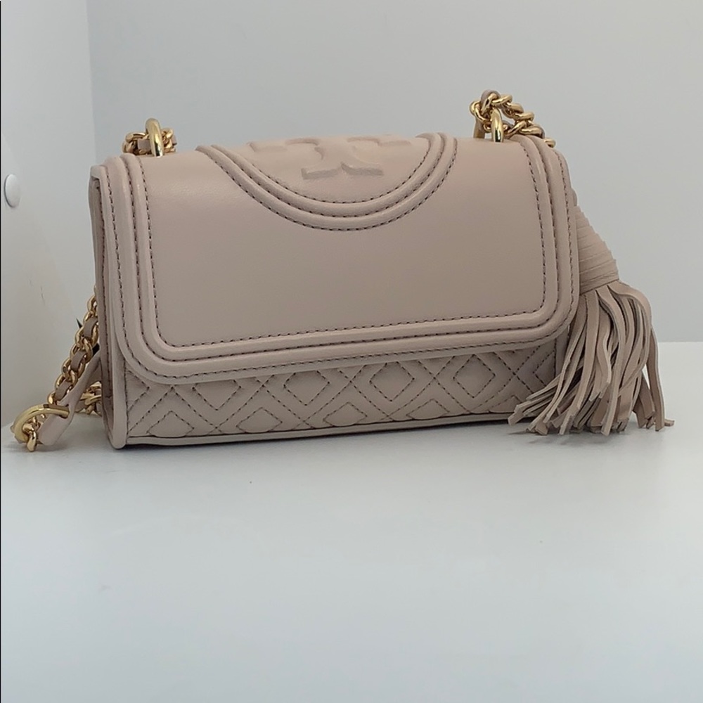 Tory Burch Fleming Micro Convertible Leather Bag